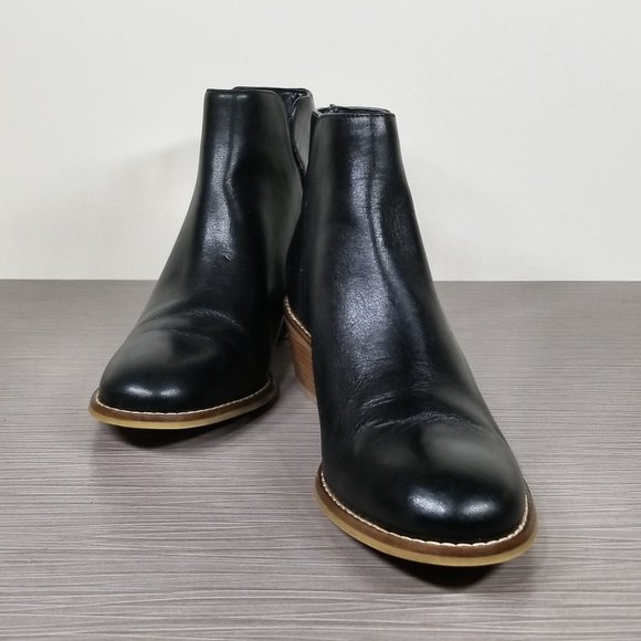 Cole Haan Abbot Cutout Ankle Booties, Black Leather, Womens Size 5.5 B - Picture 4 of 12